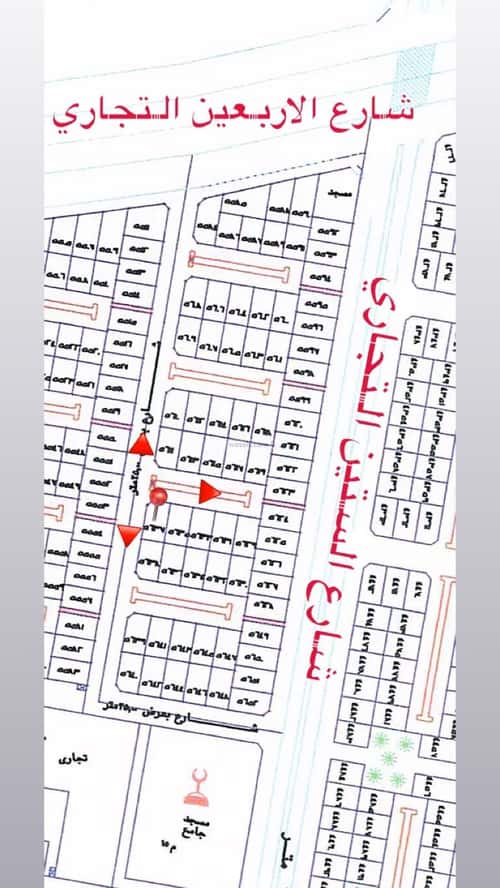 Land 687.51 SQM Facing South West on 25m Width Street Badr, Alttayif