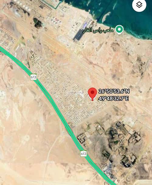 أرض 630.2 متر مربع غربية على شارع 20م العزيزية، الجبيل