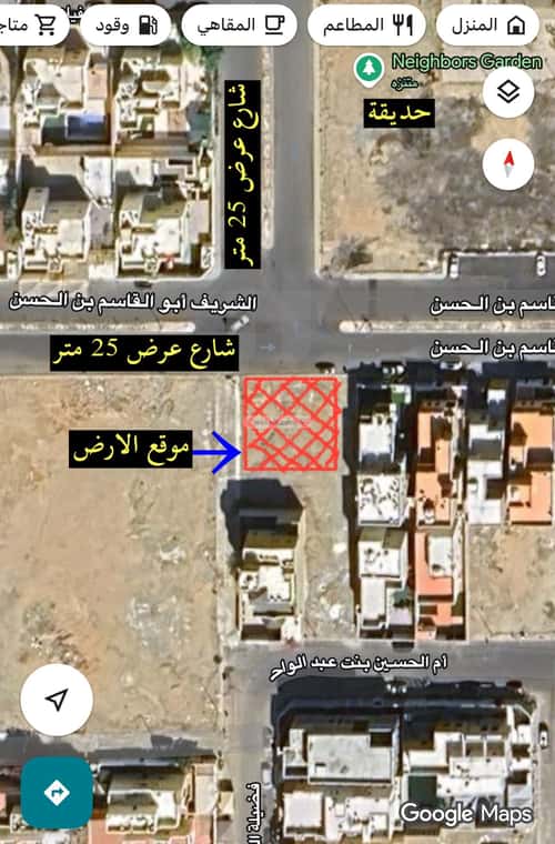 Land 450 SQM Facing North on 25m Width Street Al-Riyadh, North Jeddah, Jeddah