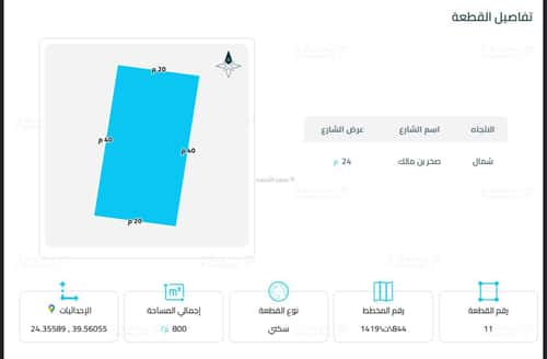 أرض 304.9 متر مربع شرقية على شارع 16م نبلاء، المدينة المنورة