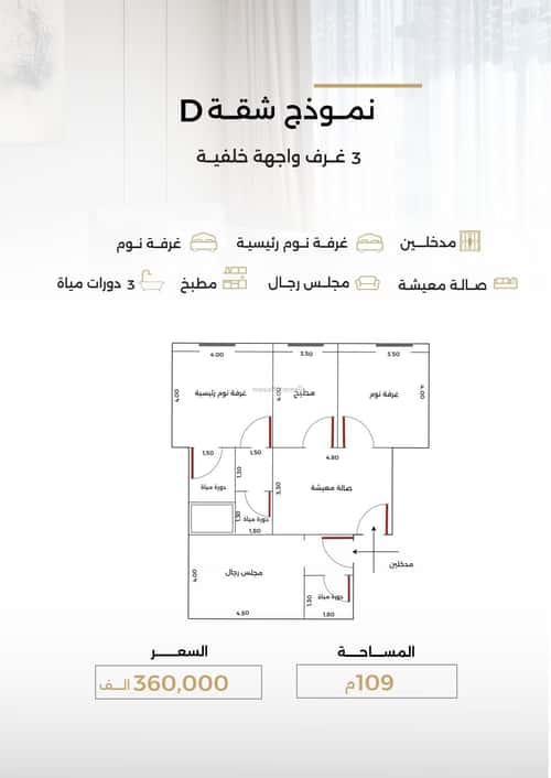 Apartment 750 SQM with 3 Bedrooms Al Safa, North Jeddah, Jeddah