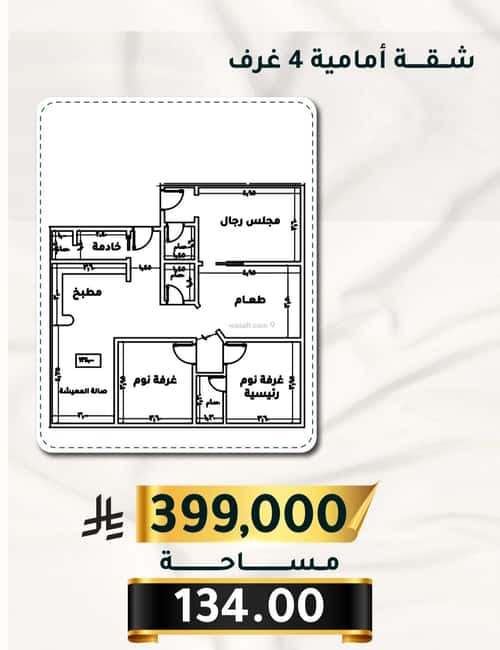 Apartment 2919 SQM with 2 Bedrooms Al Thagur, South Jeddah, Jeddah
