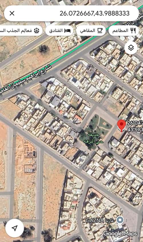 Land 459.56 SQM Facing North East on 12m Width Street Al Fakhriyah, Eanizah