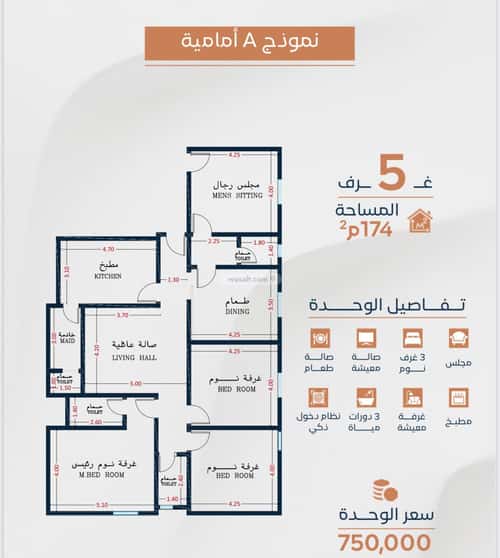 شقة ب 5 غرف النزهة، شمال جدة، جدة