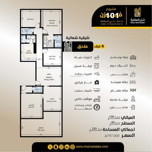 شقة ب 3 غرف السلامة، شمال جدة، جدة