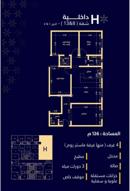 شقة ب 4 غرف المهدية، غرب الرياض، الرياض