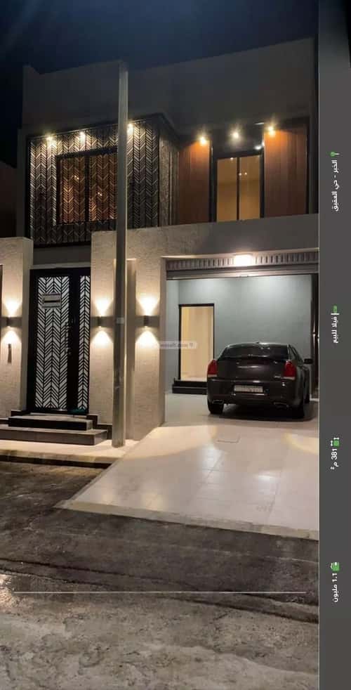 فيلا 381.54 متر مربع شمالية على شارع 15م العقيق، الخبر