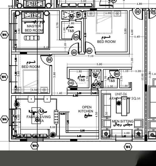 Apartment with 3 Bedrooms Al Bahr, Khobar