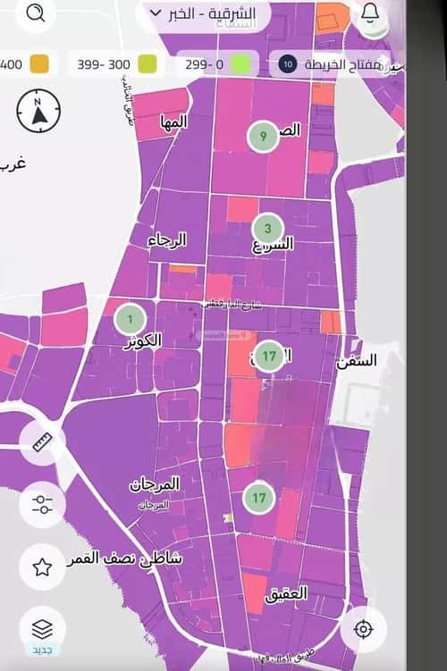 أرض 770 متر مربع غربية على شارع 20م الكوثر، الخبر