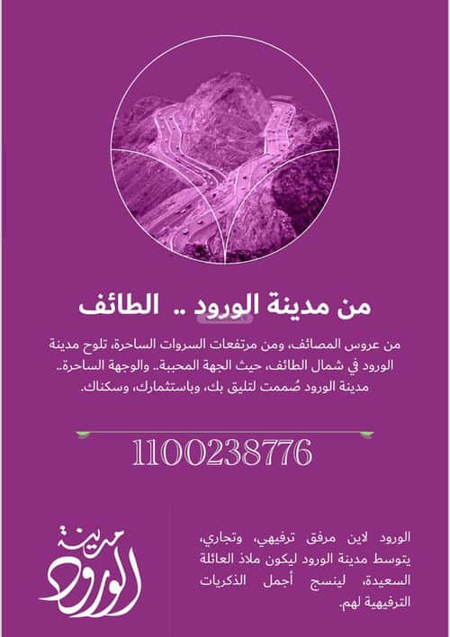 أرض 434.12 متر مربع غربية على شارع 20م الورود، الطائف