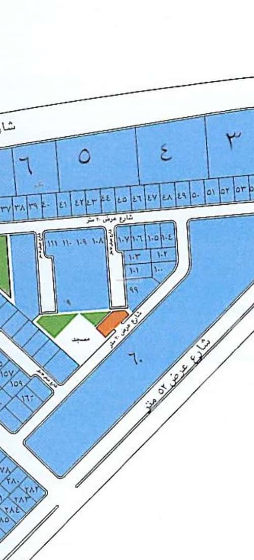 Land 445.5 SQM Facing West on 16m Width Street Al-Buhayrat, North Jeddah, Jeddah
