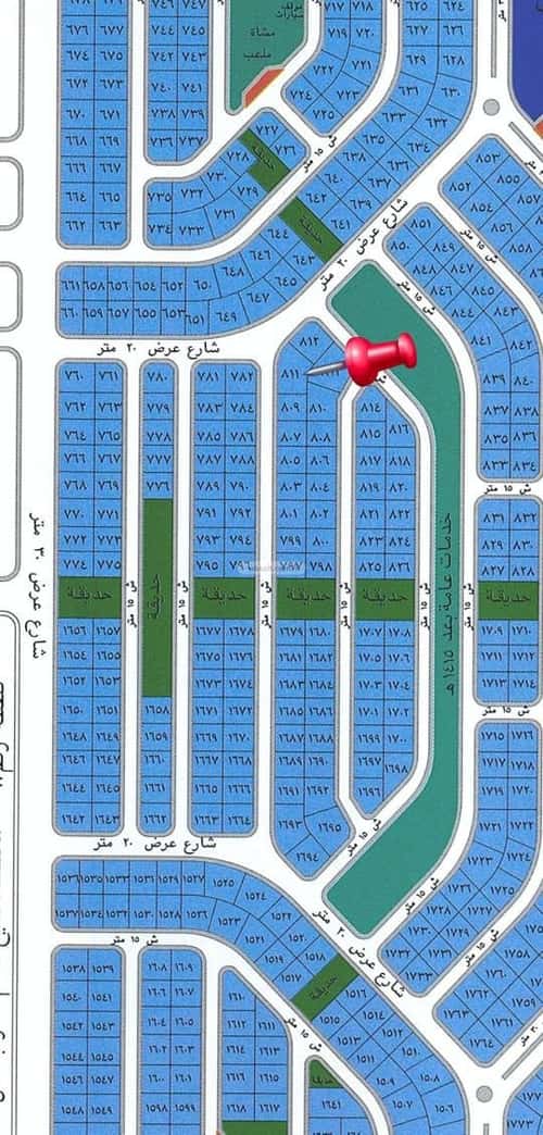 Land 333.51 SQM Facing West on 15m Width Street Al Yaqoot, North Jeddah, Jeddah