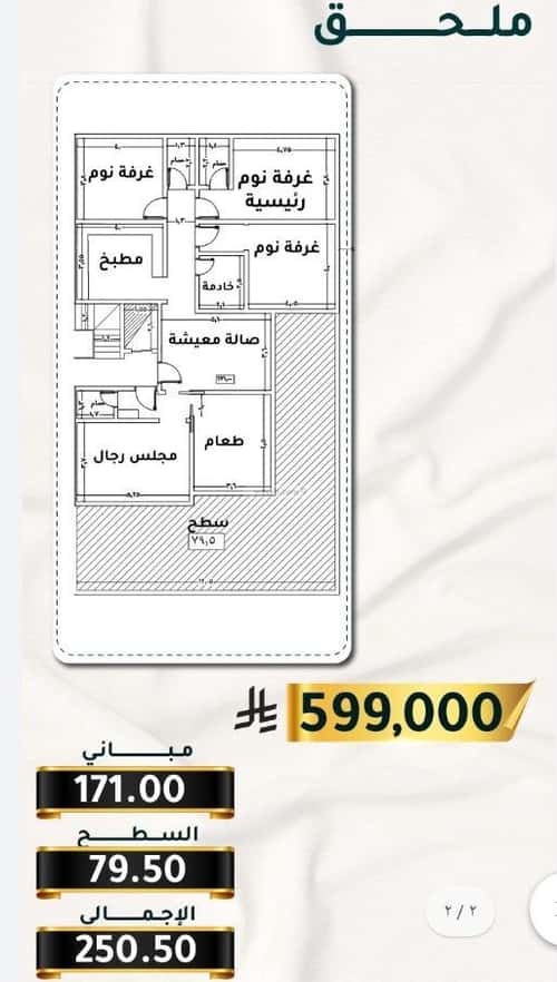 Apartment 2919 SQM with 4 Bedrooms Al Thagur, South Jeddah, Jeddah