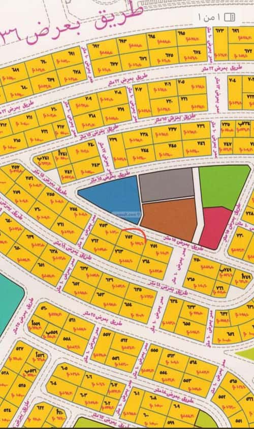 Land 999.6 SQM Facing North on 15m Width Street Al-Andalus 2, Jazan