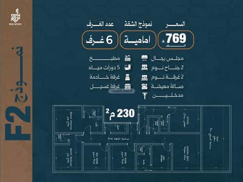 شقة 624 متر مربع ب 6 غرف النزهة، شمال جدة، جدة