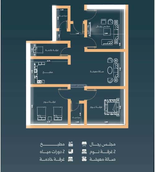 Apartment with 3 Bedrooms Al Nuzha, North Jeddah, Jeddah