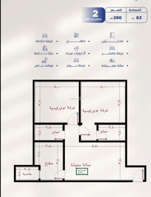 شقة 750 متر مربع ب 3 غرف النزهة، شمال جدة، جدة