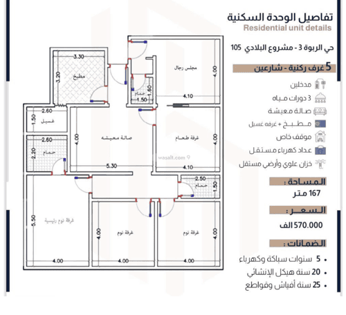 Apartment with 5 Bedrooms Al Rabbwah, North Jeddah, Jeddah