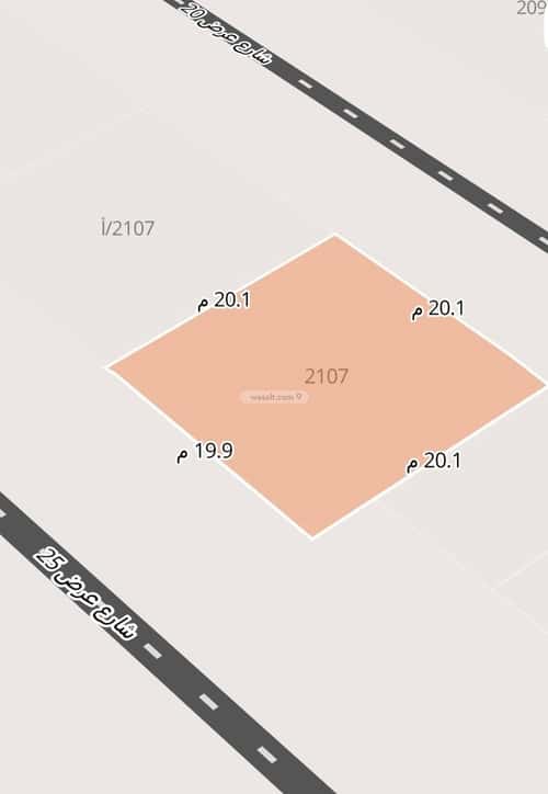 Land 400 SQM Facing South on 25m Width Street Oraid, South Riyadh, Riyadh
