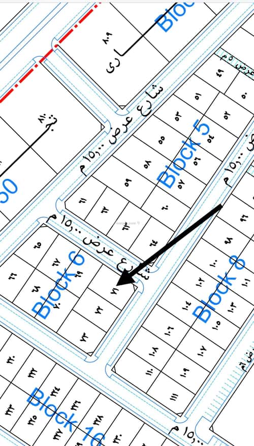 أرض 425 متر مربع جنوبية شرقية على شارع 15م الشقة، بريدة