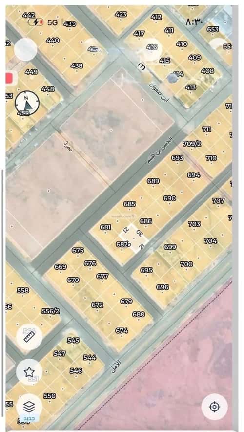 Land 630 SQM Facing South on 20m Width Street Al-Bariyah, South Riyadh, Riyadh