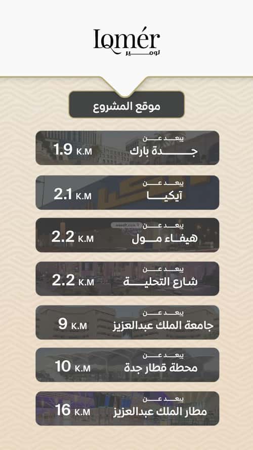شقة 1000 متر مربع بغرفتين مشرفة، شمال جدة، جدة
