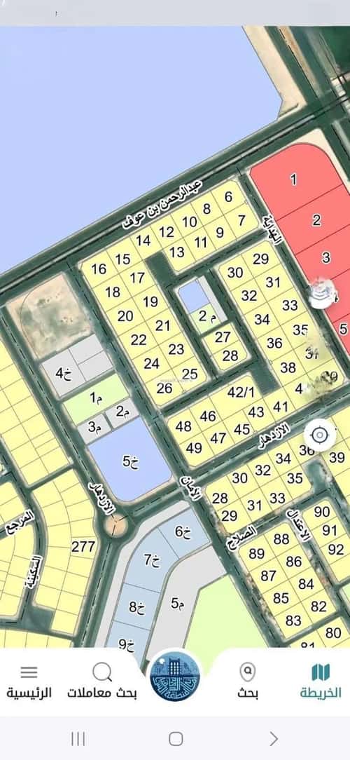 Land 1382 SQM Facing North West on 15m Width Street Al Seef, Aldammam