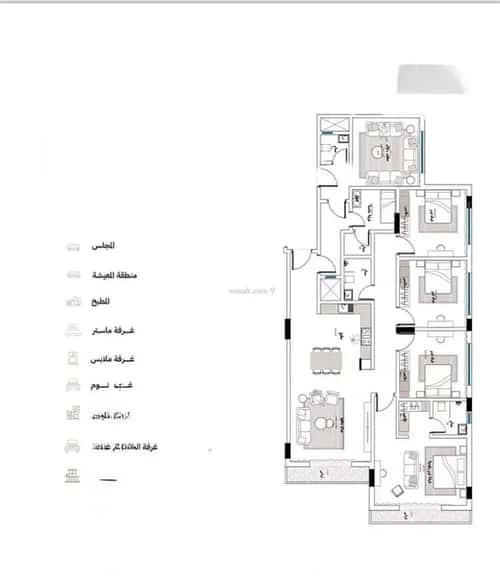 Apartment with 4 bedrooms المنتزة، الدمام