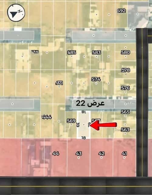 أرض 702 متر مربع غربية على شارع 22م ظهره العودة غرب، الدرعية