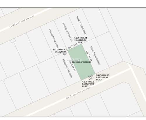 Land 312 SQM Facing South on 15m Width Street An-Narjis, North Riyadh, Riyadh