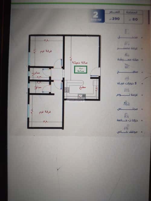 شقة بغرفتين النزهة، شمال جدة، جدة