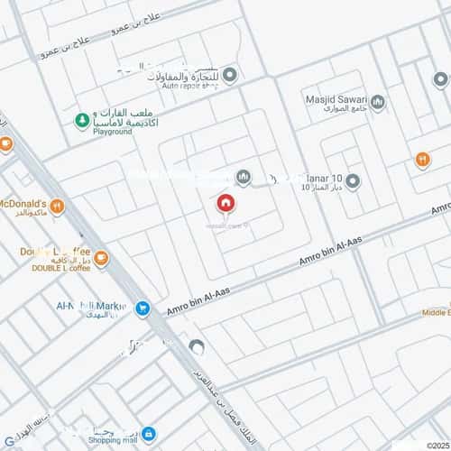 Land 490 SQM Facing South on 15m Width Street Al Swaryee, North Jeddah, Jeddah