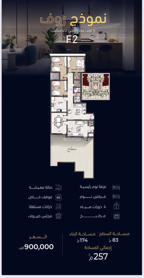 Apartment 2500 SQM with 5 Bedrooms Meshrefah, North Jeddah, Jeddah