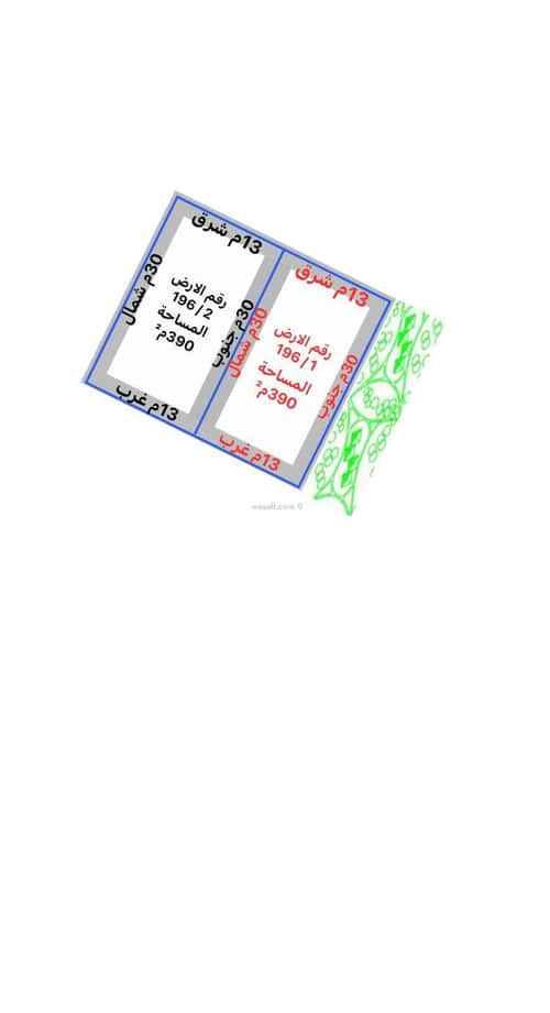 أرض 390 متر مربع غربية على شارع 20م الياقوت، شمال جدة، جدة