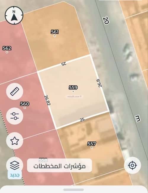 أرض 666.75 متر مربع شرقية على شارع 20م السلام، المدينة المنورة