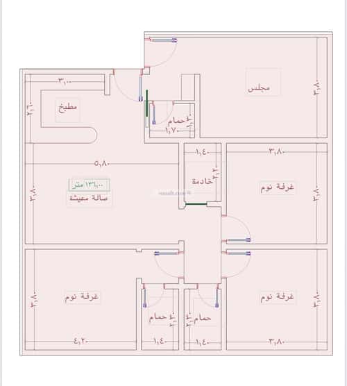 شقة ب 4 غرف الواحة، شرق جدة، جدة
