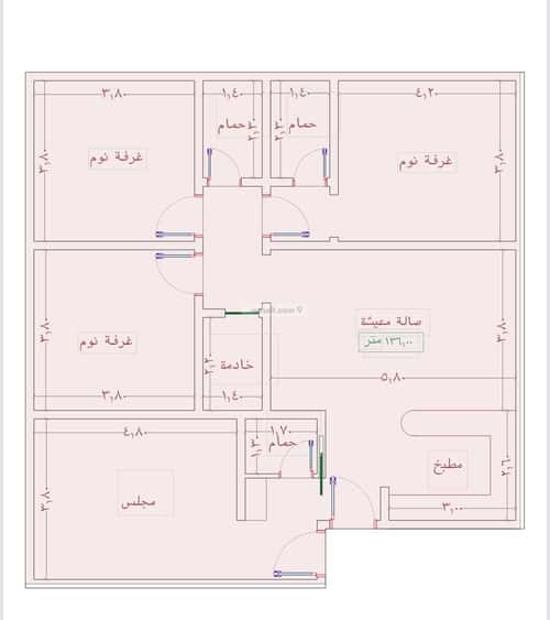 شقة ب 4 غرف الواحة، شرق جدة، جدة