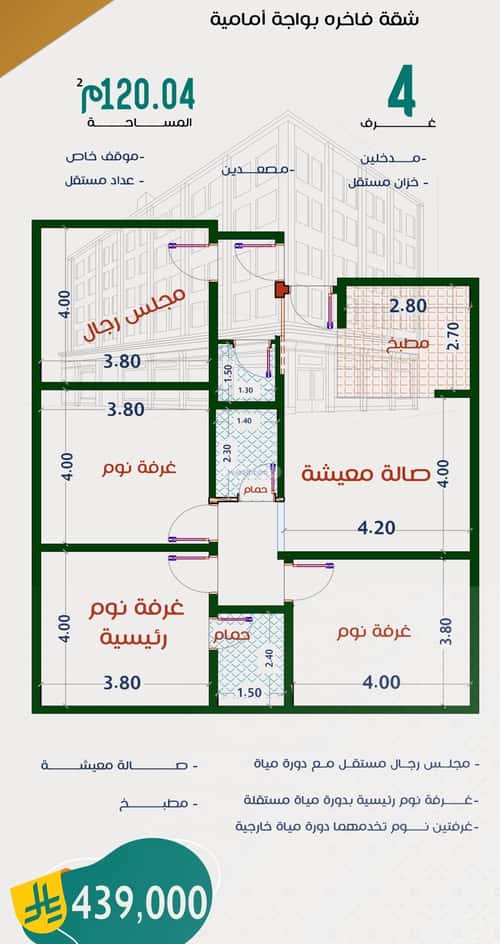 Apartment with 4 Bedrooms Al Rabbwah, North Jeddah, Jeddah
