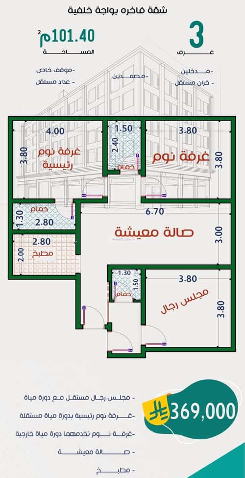 Apartment with 3 Bedrooms Al Rabbwah, North Jeddah, Jeddah