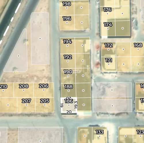 Land 400 SQM Facing South on 20m Width Street The Palms, Darma