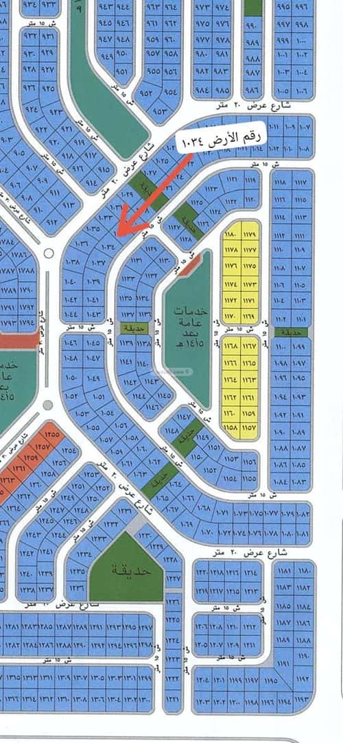 Land 720 SQM Facing East on 15m Width Street Al Yaqoot, North Jeddah, Jeddah