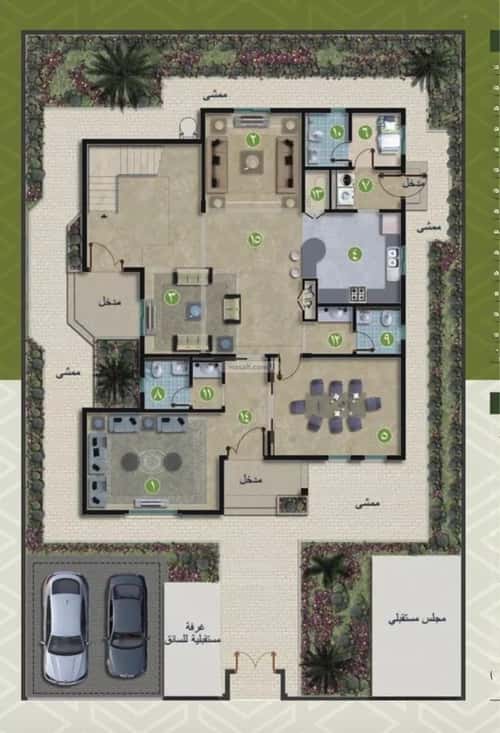 Villa 501 SQM facing South on 15m width street المطرفية، مدينه الجبيل الصناعيه