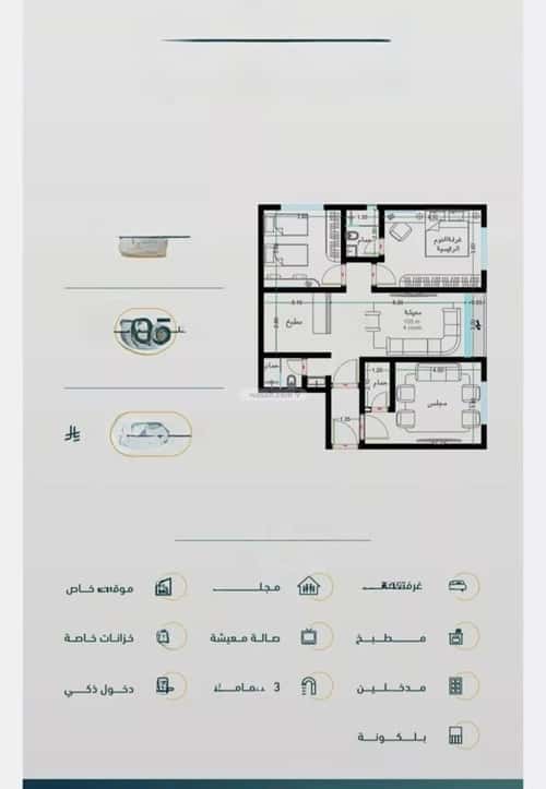شقة ب 3 غرف الربوة، شمال جدة، جدة