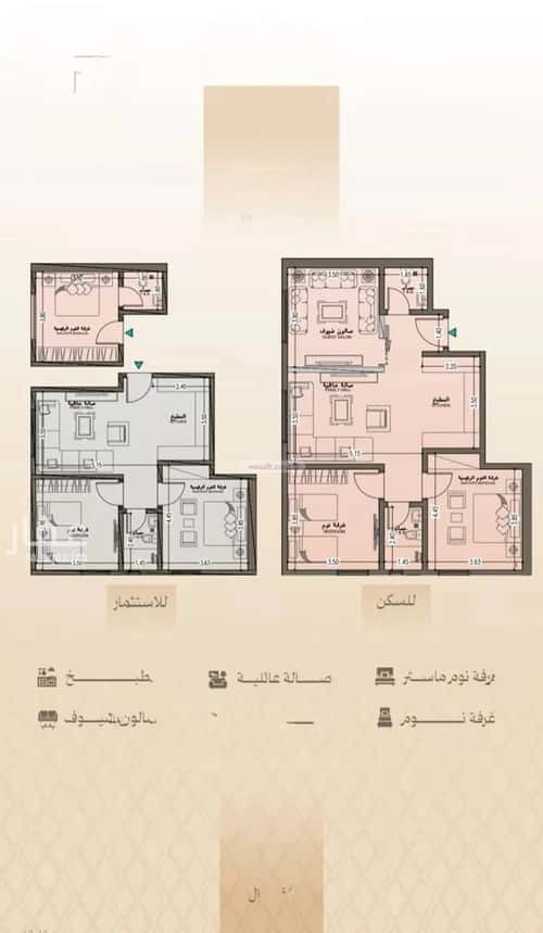 شقة بغرفتين البوادي، شمال جدة، جدة