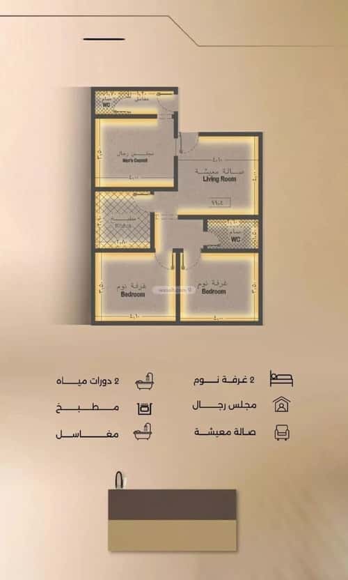 شقة ب 3 غرف الفيصلية، شمال جدة، جدة