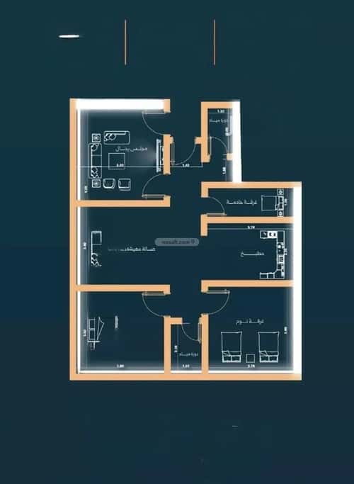 شقة ب 3 غرف النزهة، شمال جدة، جدة