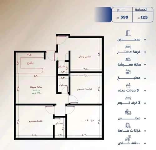 Apartment with 4 Bedrooms Al Nuzha, North Jeddah, Jeddah