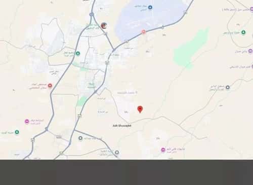 Land 1090 SQM Facing South West on 18m Width Street Awalah, Alttayif