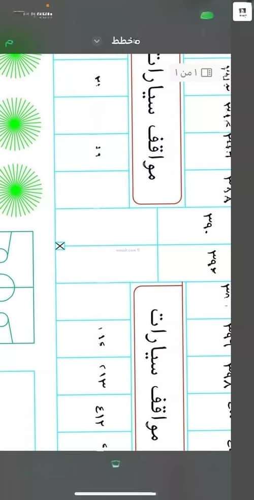 Land 1090 SQM Facing South West on 18m Width Street Awalah, Alttayif