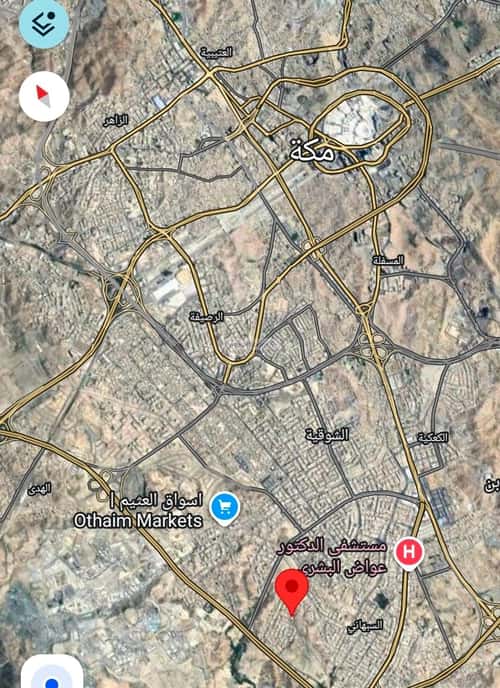 أرض 1050 متر مربع شمالية على شارع 15م المحمدية، مكة المكرمة